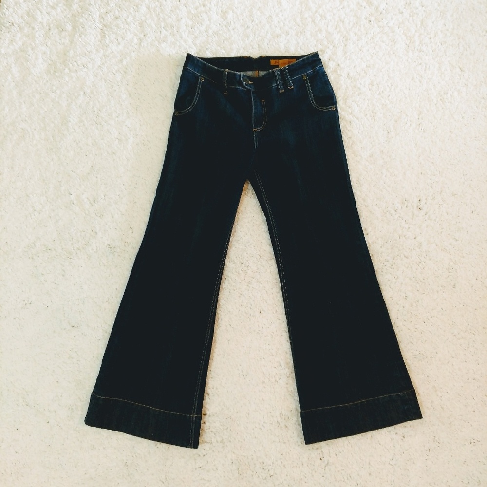 Seven7 Dark Wash Wide Leg Trousers Size 8 - Picture 4 of 7
